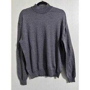 Tricots St Raphael Platinum Gray sweater‎ Merino Wool Silk-Cashmere Men’s large